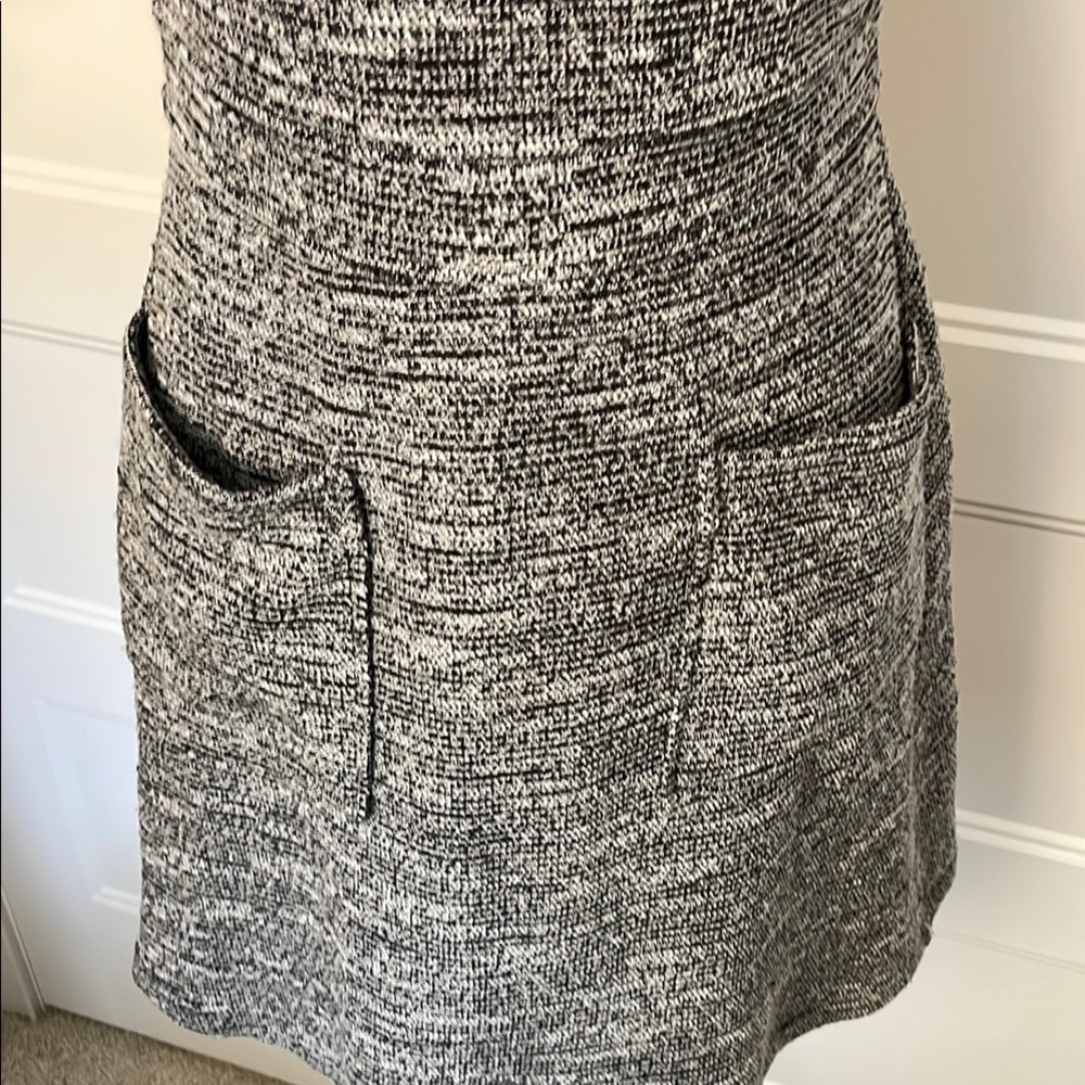 LOFT Elegant Black and White Tweed Women's Dress Size 4 - Picture 3 of 7